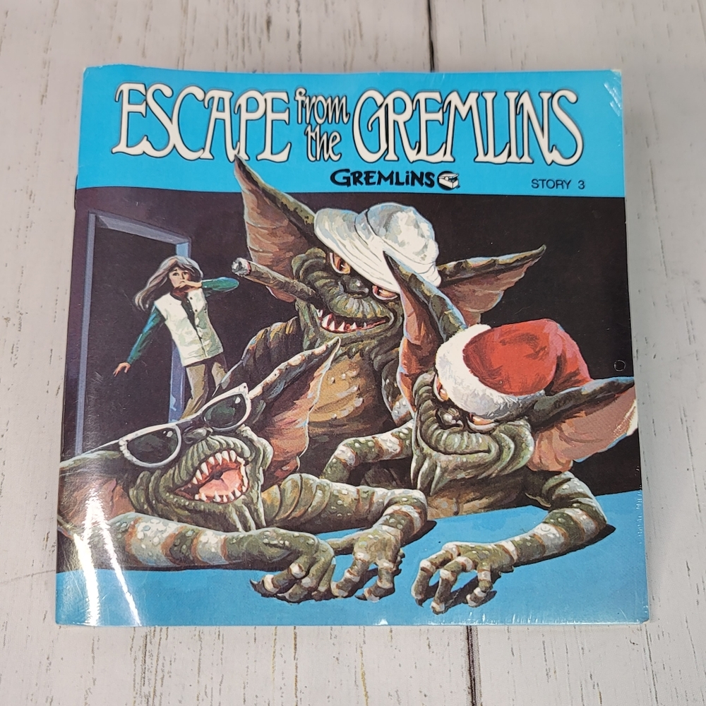 Escape From The Gremlins Story 3 Book/Record Follow Along Collectible NIP - Picture 2 of 5
